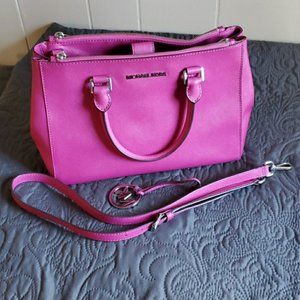 Michael Kors Fuchsia Pink Sutton Satchel